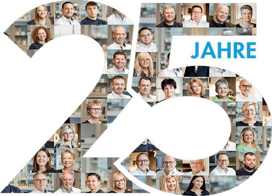 number 25 made of employee faces of Meyer & Zander